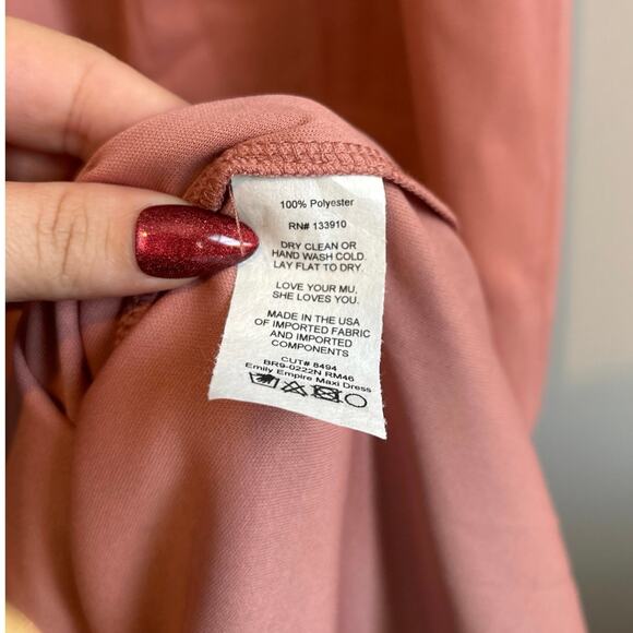 NWT Show Me Your MuMu Emily Empire Maxi Dress On Rustic Mauve Size Medium - Picture 6 of 8